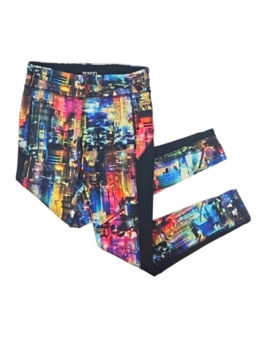 BONGO City Nights Sports Yoga Workout Leggings Pants Multi Retro Y2K Workout, M
